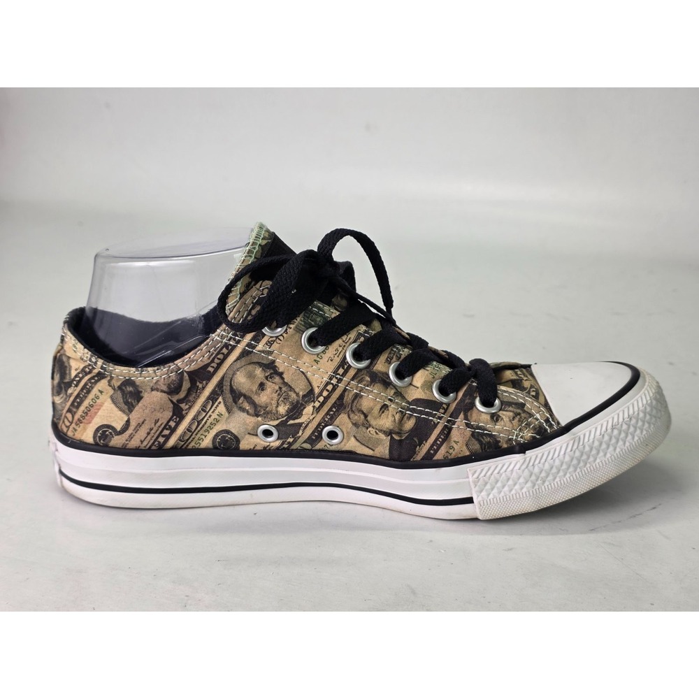Converse All Star‎ Men's Sneakers Size 6 Women's 8 Green White Cash Print Shoes - Picture 5 of 11